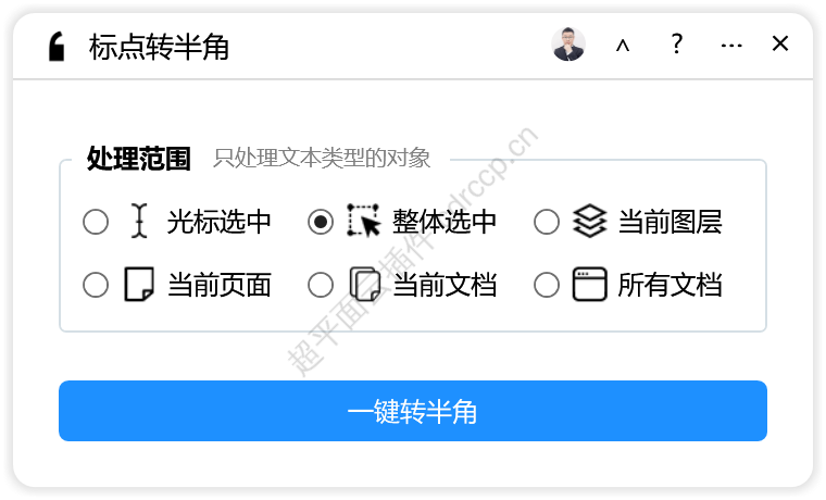 标点转半角 界面预览